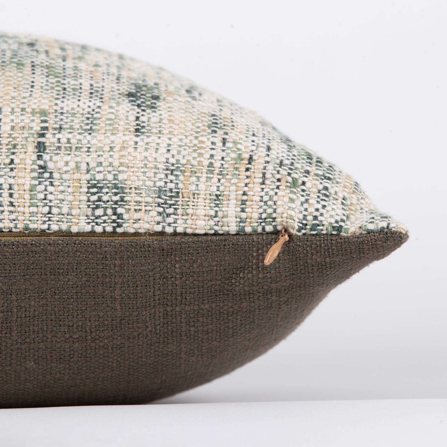 Interplay Olive Solid Textured Lumbar Cushion 12" x 22"