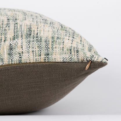 Interplay Olive Solid Textured Cushion 18" x 18"