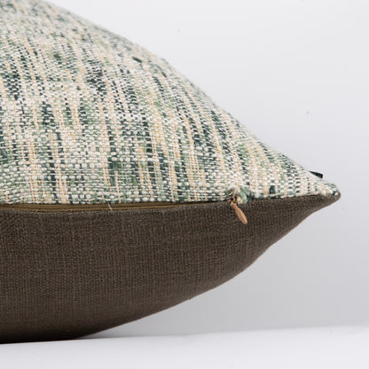 Interplay Olive Solid Textured Cushion 24" x 24"