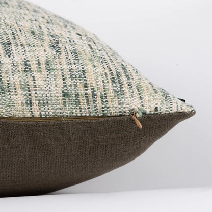Interplay Olive Solid Textured Cushion 24x24