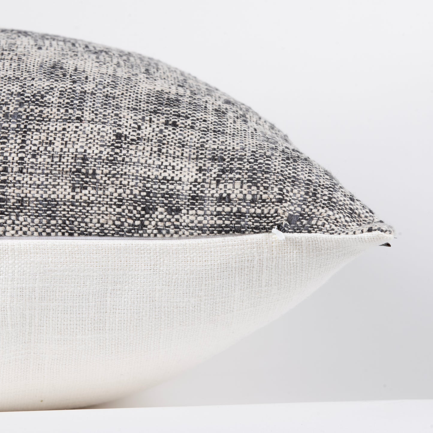 Interplay Ivory Solid Textured Cushion 24" x 24"