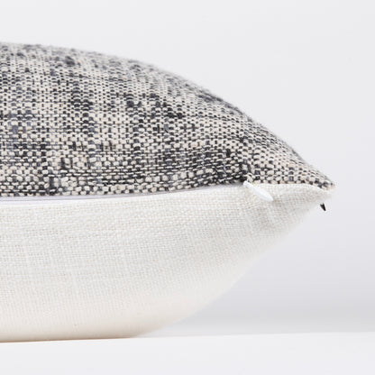 Interplay Ivory Solid Textured Cushion 12" x 22"