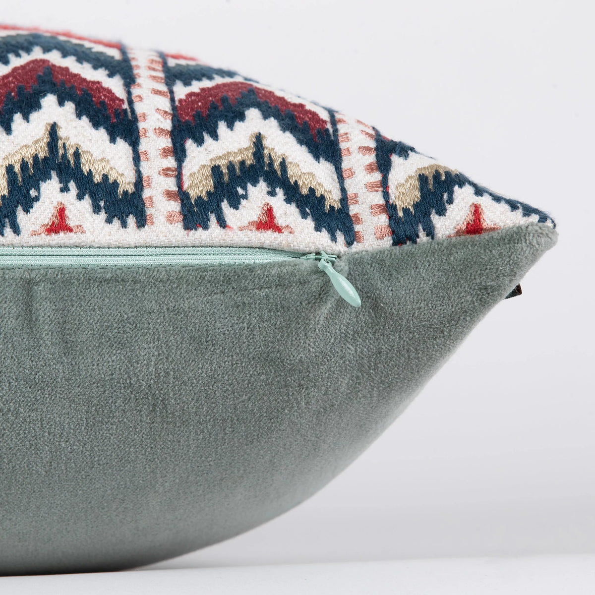 Teer Chenille Emb Lumbar Cushion
