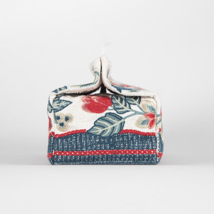 Scarlet Flora Embroidered Tissue Box 9*4