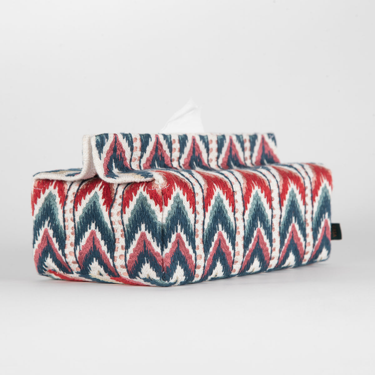 Chevronia Chenille Emb Tissue Box Cover 9*4 
