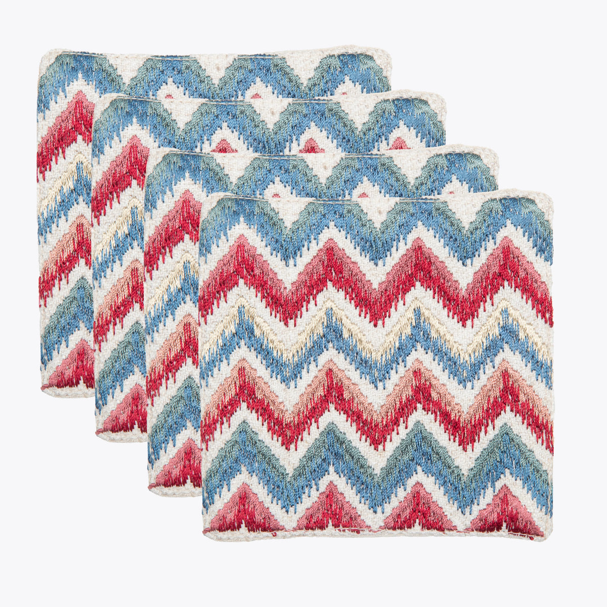 Chevronia Embroidered Coaster 4*4