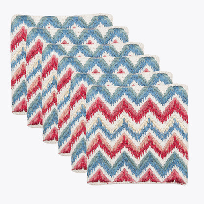 Chevronia Embroidered Coaster 4*4