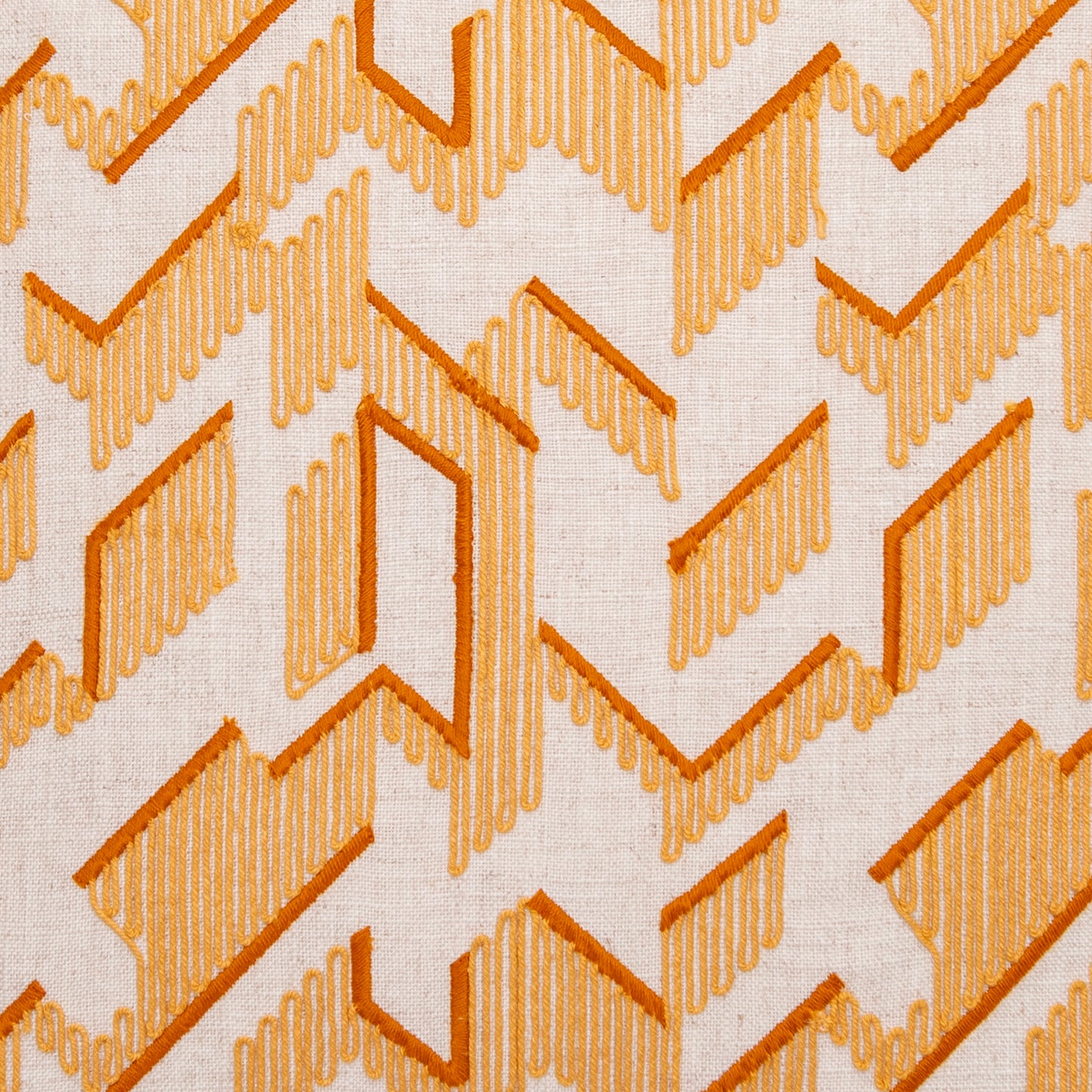 Honey Comb Cord Emb Cushion - Yellow