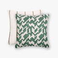 Honey Comb Cord Emb Cushion - Emerald Green