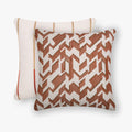 Honey Comb Cord Emb Cushion - Rust