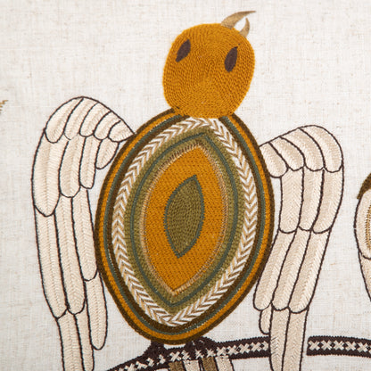 Gilded Pair- Chenille Emb Cushion