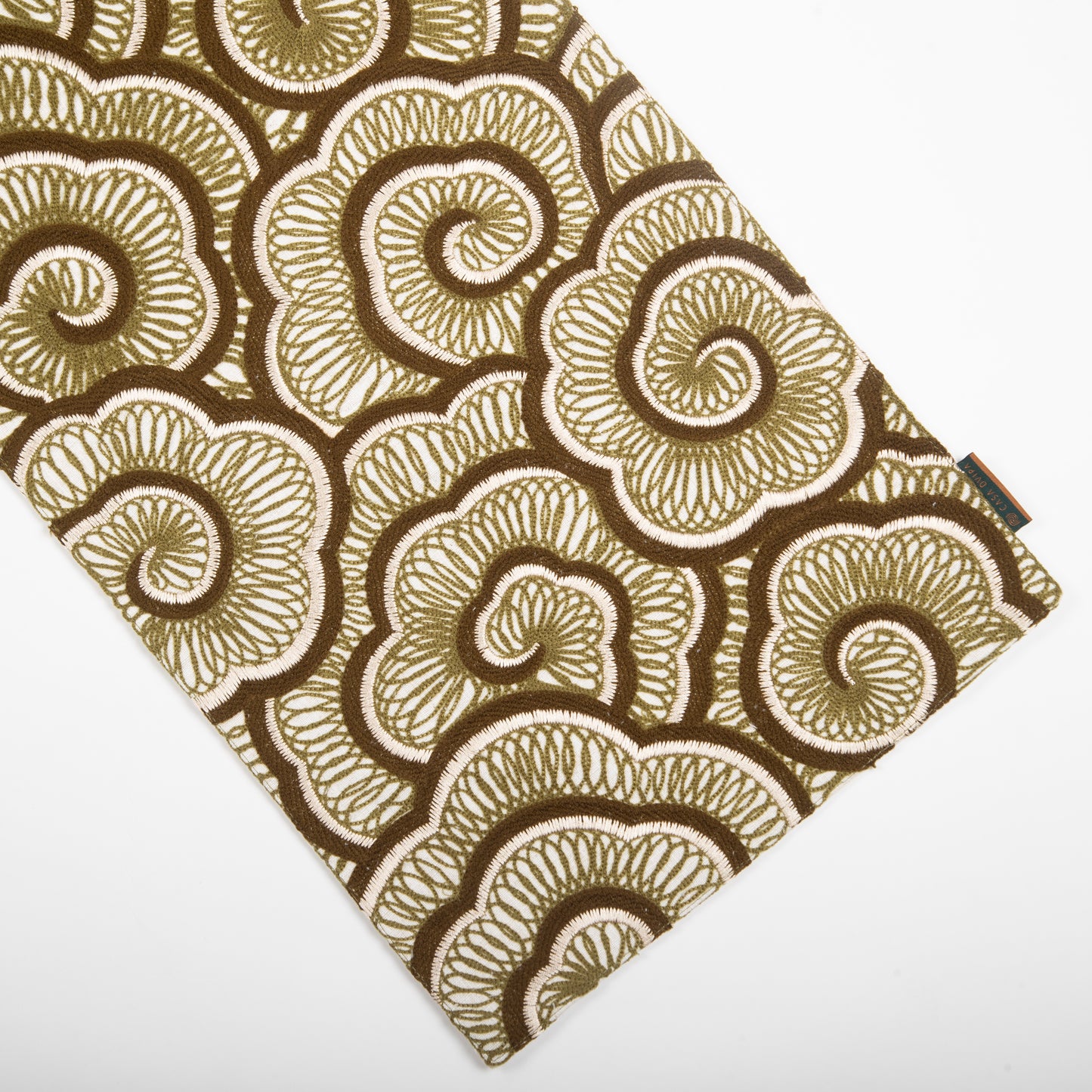Sage Darbar-Chenille Emb Table Runner