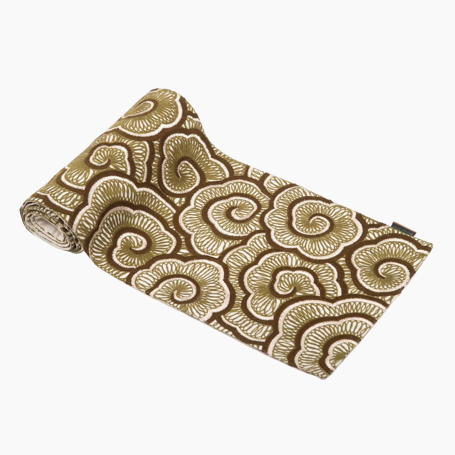 Sage Darbar-Chenille Emb Table Runner