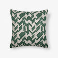 Honey Comb Cord Emb Cushion - Emerald Green