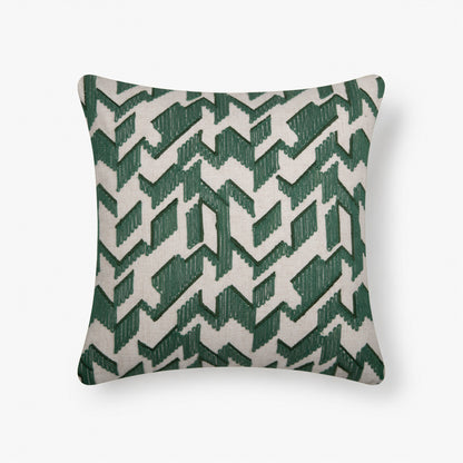 Honey Comb Cord Emb Cushion - Emerald Green