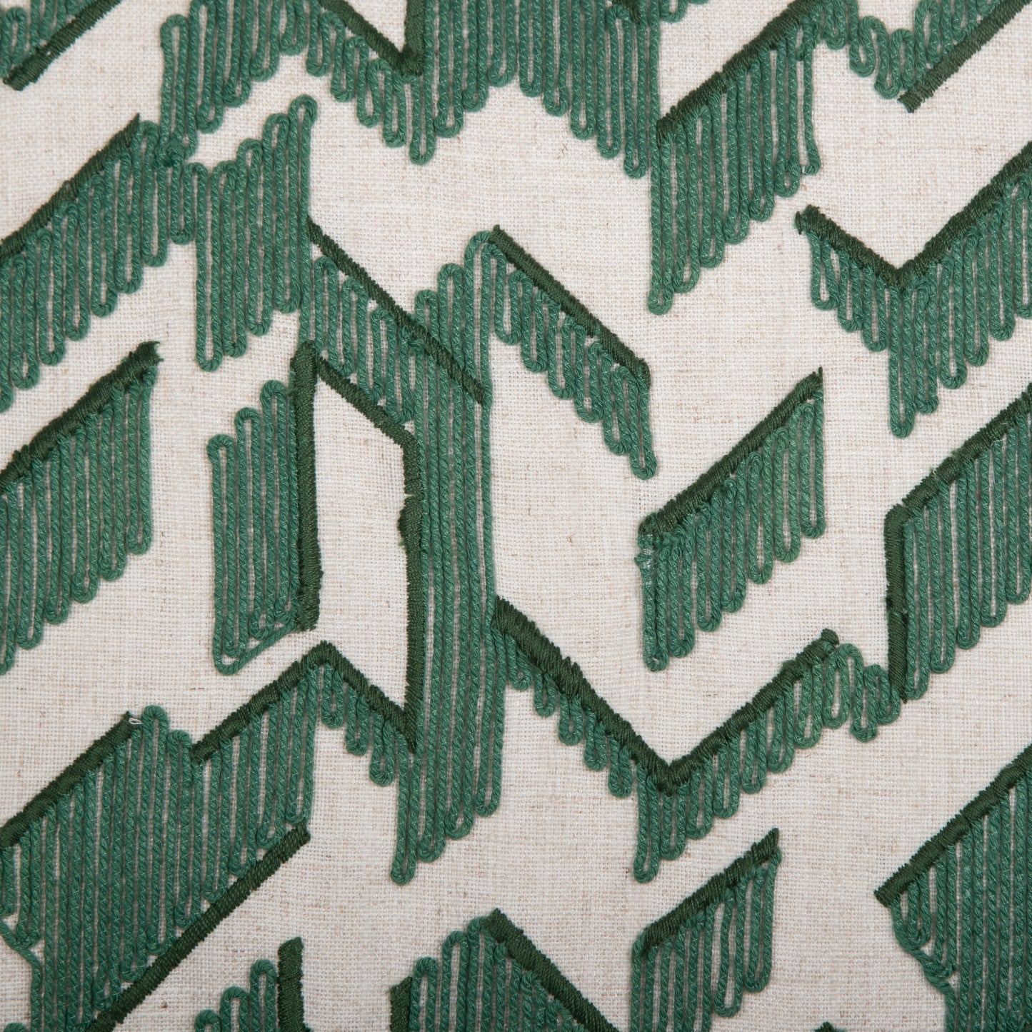 Honey Comb Cord Emb Cushion - Emerald Green