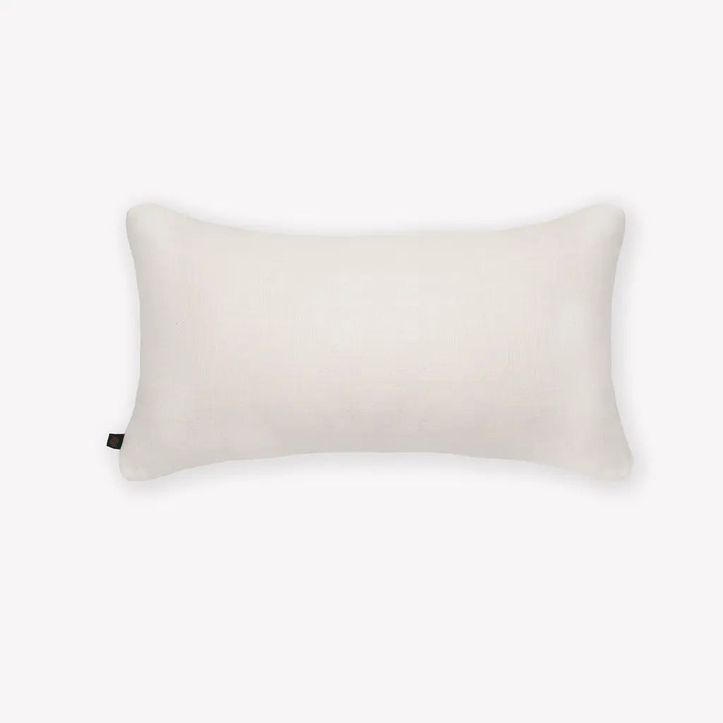 Interplay Ivory Solid Textured Cushion 12" x 22"