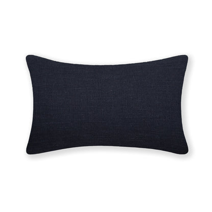 Interplay Indigo Solid Textured Lumbar Cushion 12" x 22"