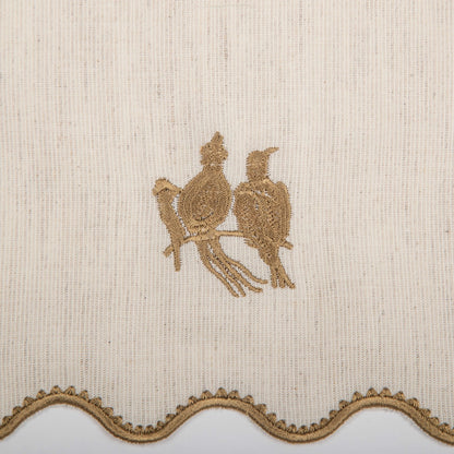 Crafted Nesting Pair Scalloped Edge Dinner Napkins