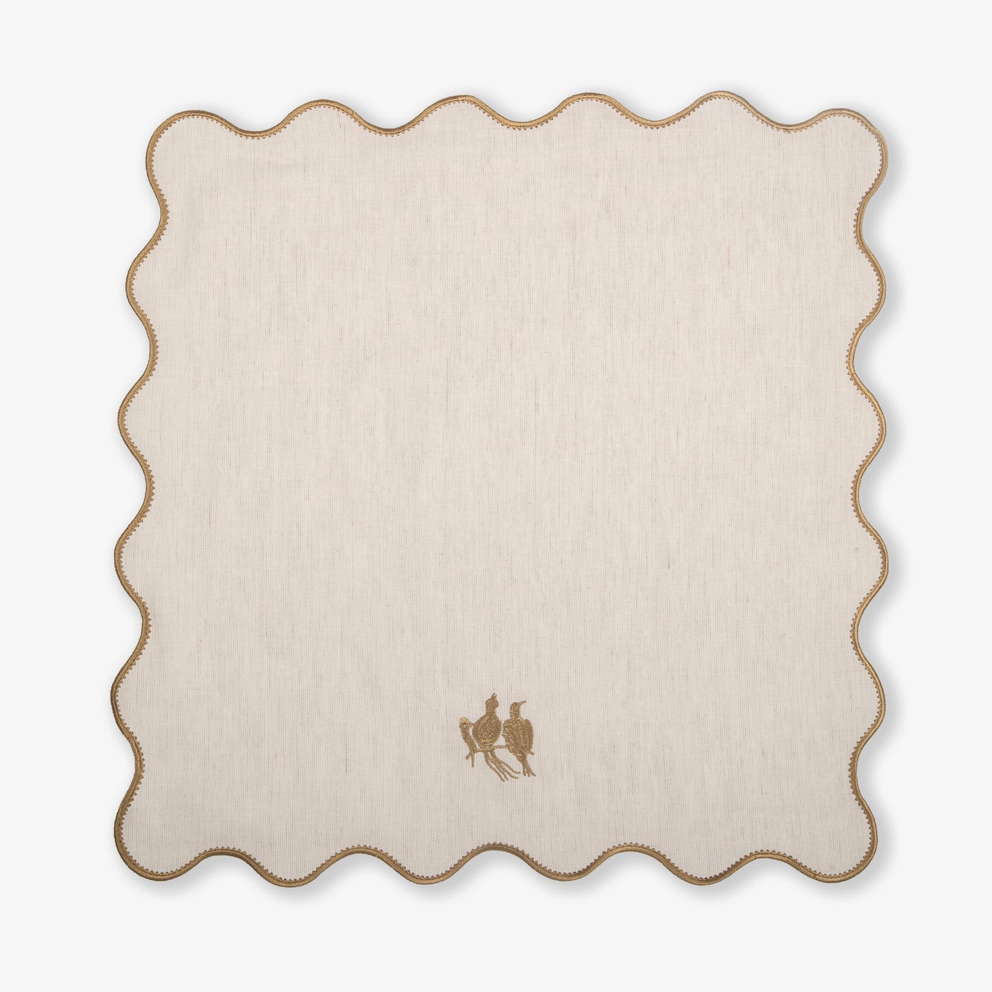 Nesting Pair Dinner Napkins- Scalloped Edge