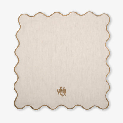 Nesting Pair Dinner Napkins- Scalloped Edge