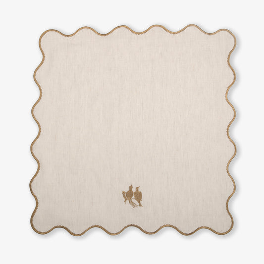 Nesting Pair Dinner Napkins- Scalloped Edge
