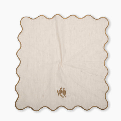 Nesting Pair Dinner Napkins- Scalloped Edge