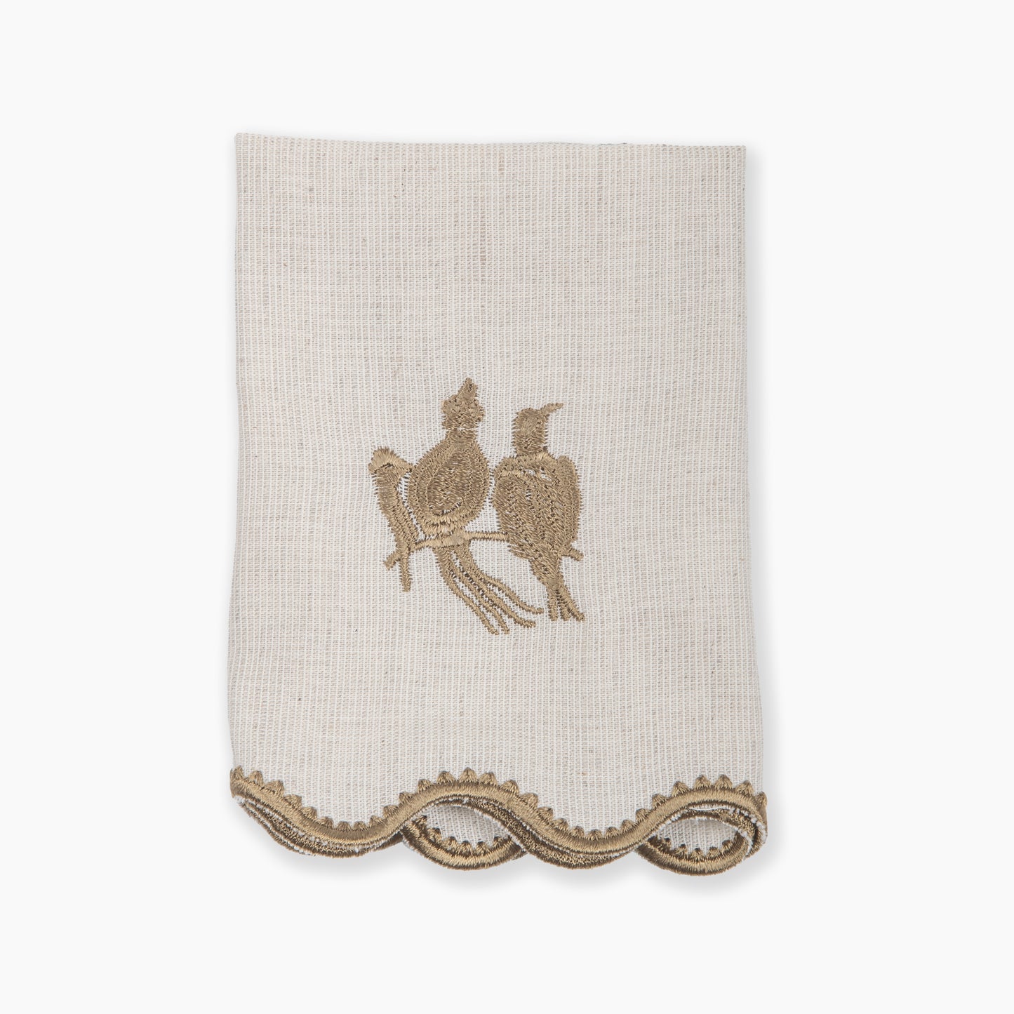Nesting Pair Cocktail Napkins- Scalloped Edge
