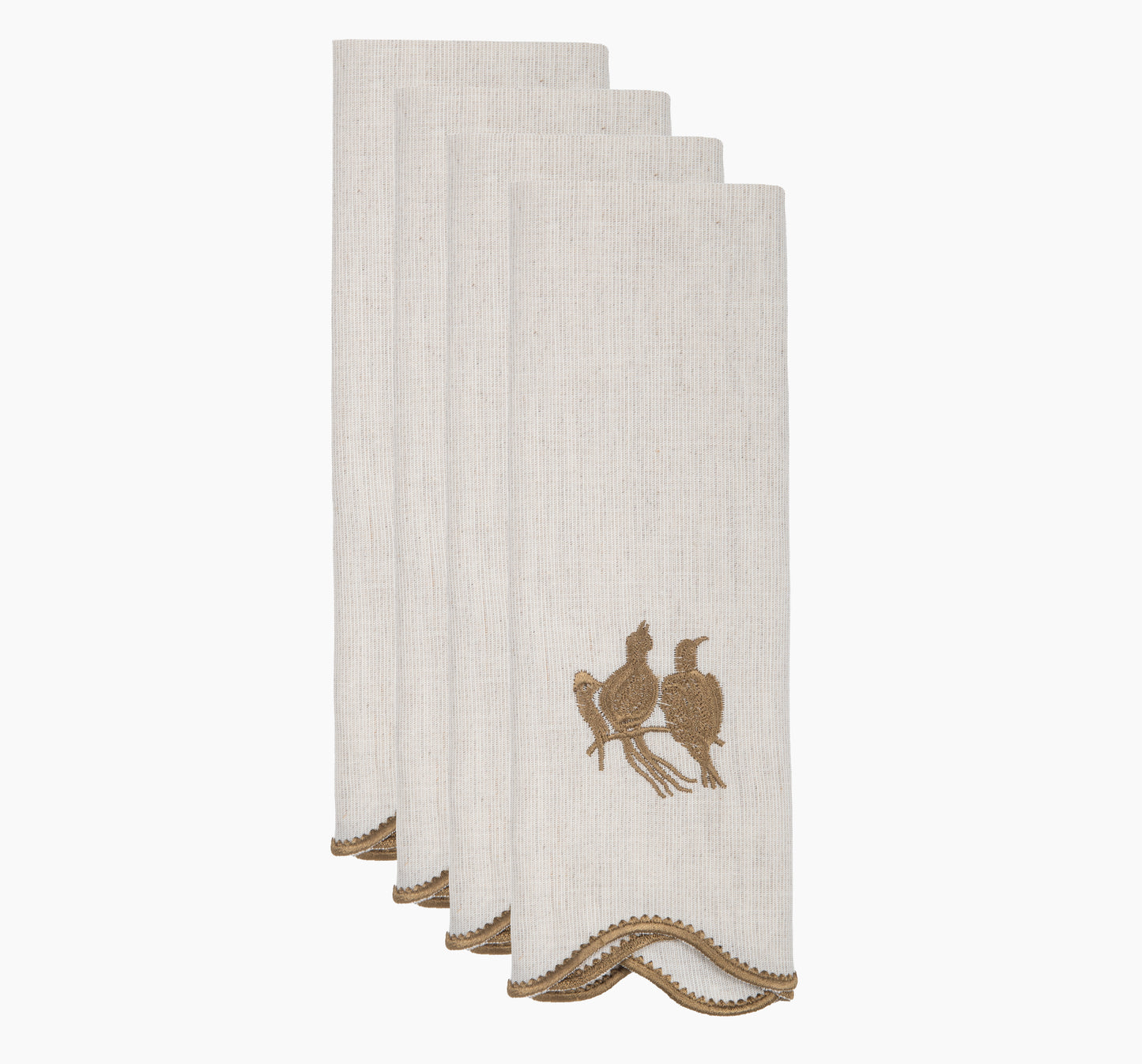 Nesting Pair Dinner Napkins- Scalloped Edge