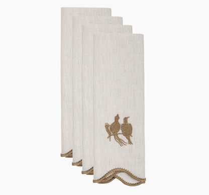 Nesting Pair Dinner Napkins- Scalloped Edge