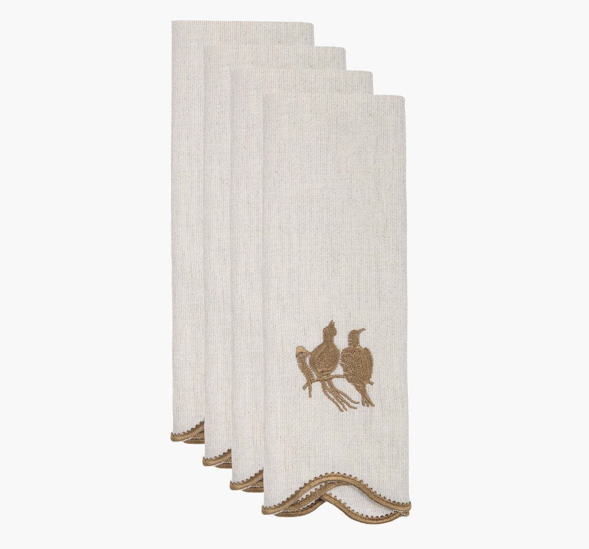 Crafted Nesting Pair Scalloped Edge Dinner Napkins