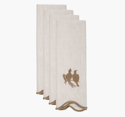 Crafted Nesting Pair Scalloped Edge Dinner Napkins