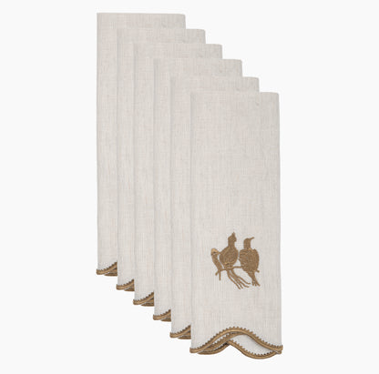 Nesting Pair Dinner Napkins- Scalloped Edge