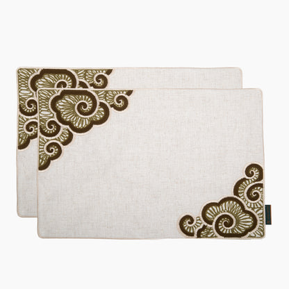 Sage Darbar Chenille Emb Placemats