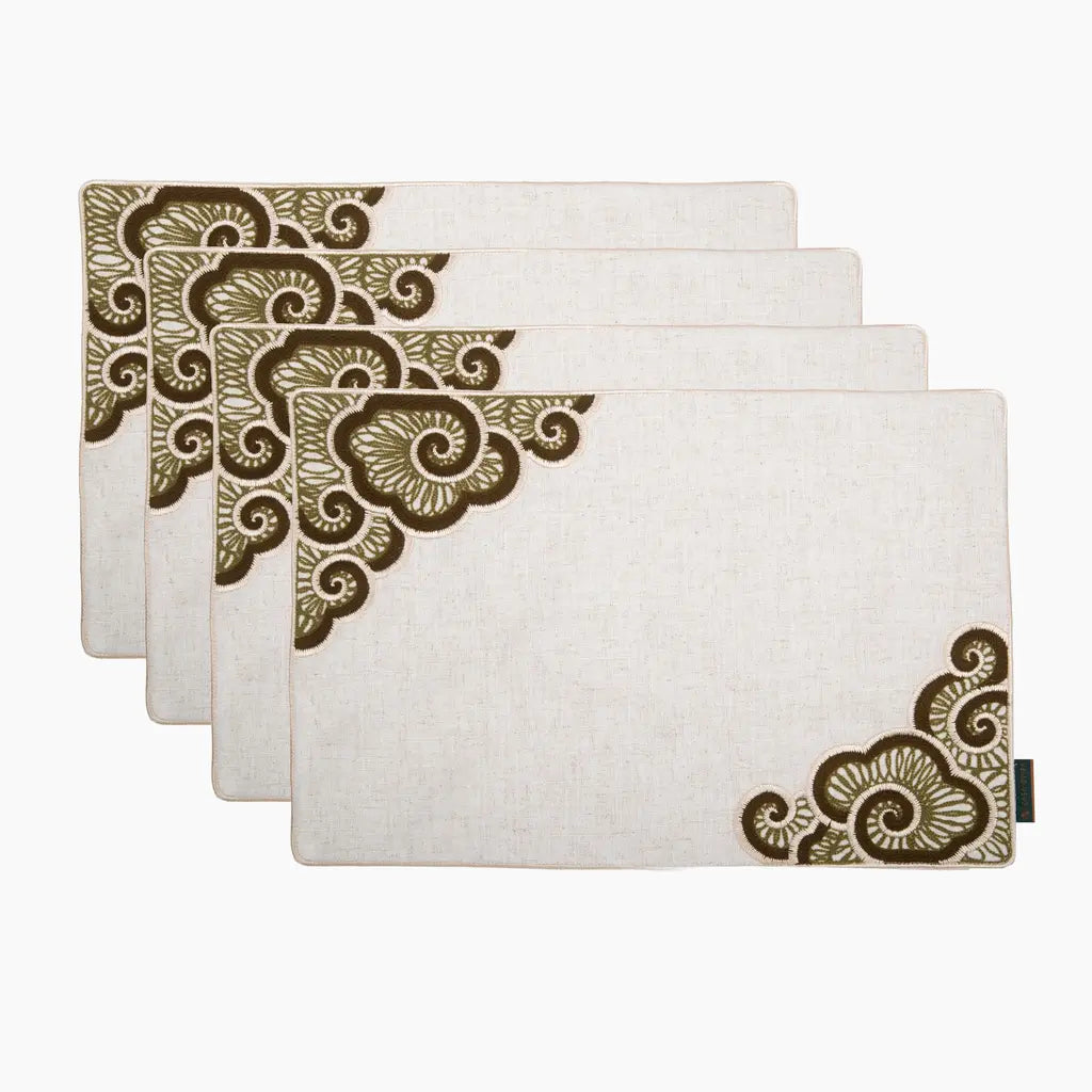 Sage Darbar Chenille Emb Placemats