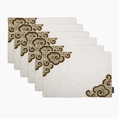 Sage Darbar Chenille Emb Placemats