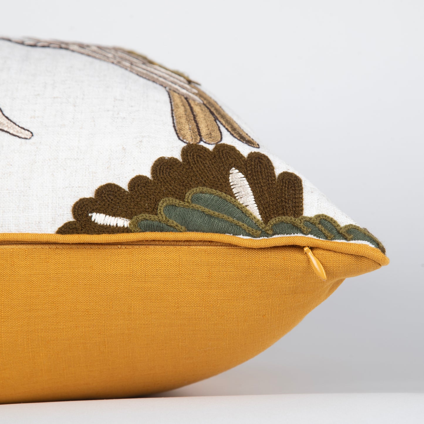Gilded Pair- Chenille Emb Cushion