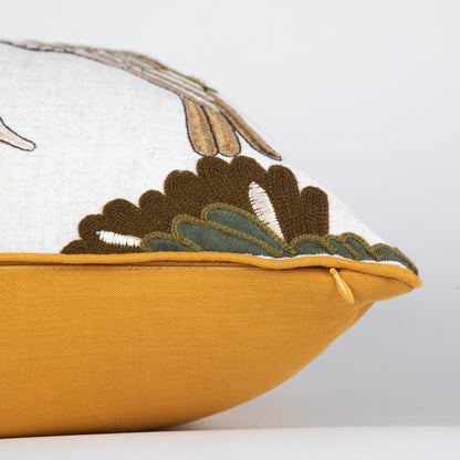 Gilded Pair- Chenille Emb Cushion