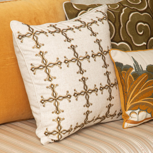 Dune Pavillion- Chenille Emb Cushion