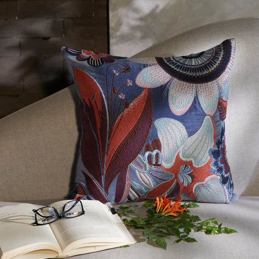 Dusk Garden Aari Emb Cushion