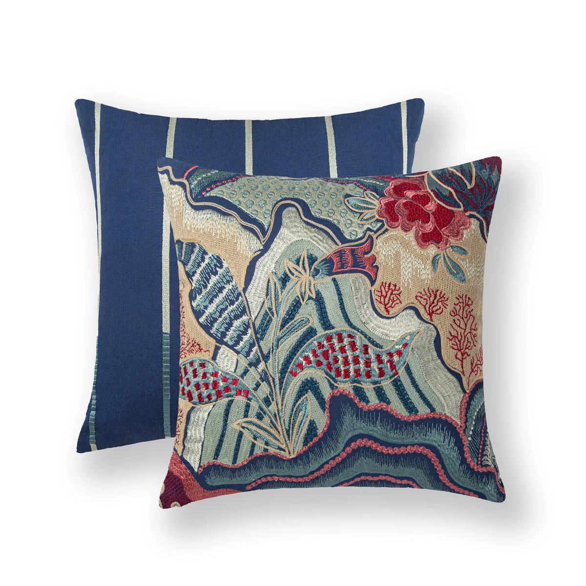 Cartia Floral Aari Emb Cushion