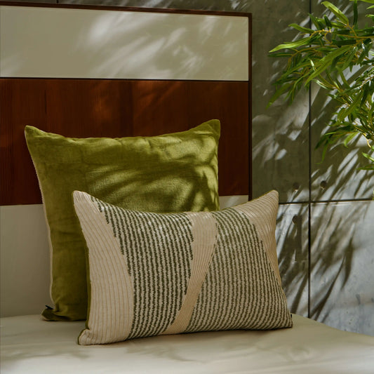 Designer Verdant Tides Lumbar Cushion 12*18 | Casa Dvipa

