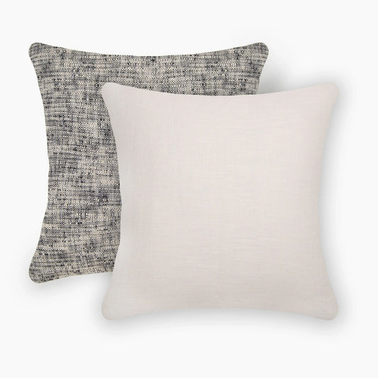Interplay Ivory Solid Textured Cushion 24" x 24" Cushions Casa Dvipa