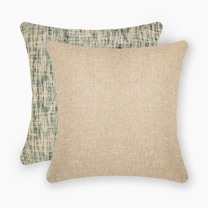 Interplay Beige Solid Textured Cushion 24" x 24" Cushions Casa Dvipa