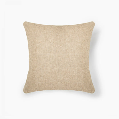 Interplay Beige Solid Textured Cushion 18" x 18" Cushions Casa Dvipa