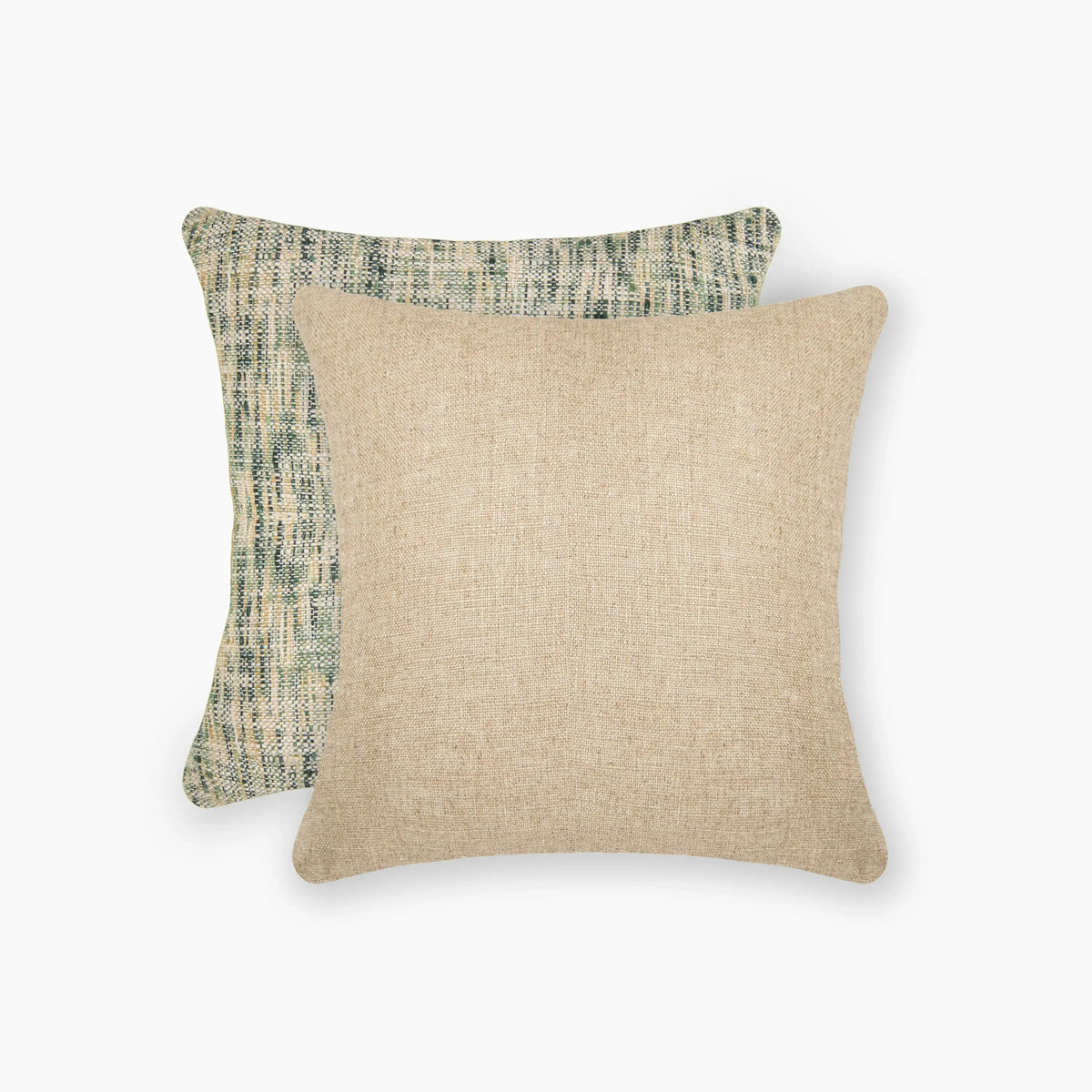 Interplay Beige Solid Textured Cushion 18" x 18" Cushions Casa Dvipa