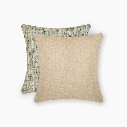 Interplay Beige Solid Textured Cushion 18" x 18" Cushions Casa Dvipa