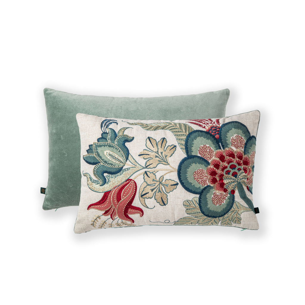 Golconda Chenille Emb Lumbar Cushion