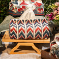 Chevronia Chenille Emb Tissue Box Cover
