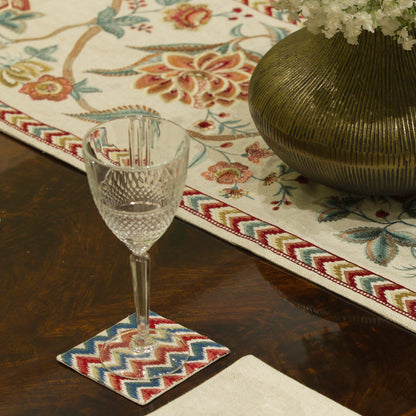 Chevronia Embroidered Coaster 4*4